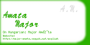 amata major business card
